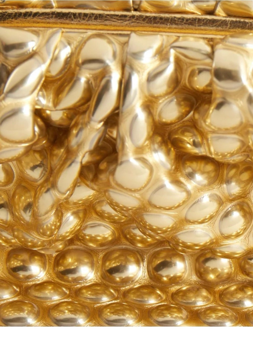 Bottega Veneta Mini Clutch in Gold Bubble - Picture 6 of 7